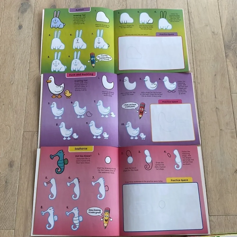 Little Artist Drawing Book Bundle of 5 Draw With Me and Drawing I Can Draw That